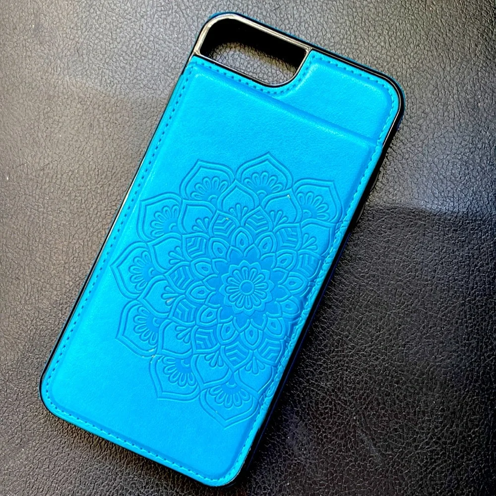 💋 Casebus Mandala Wallet iPhone 11 Case Card Holder Leather Shockproof Turquoise